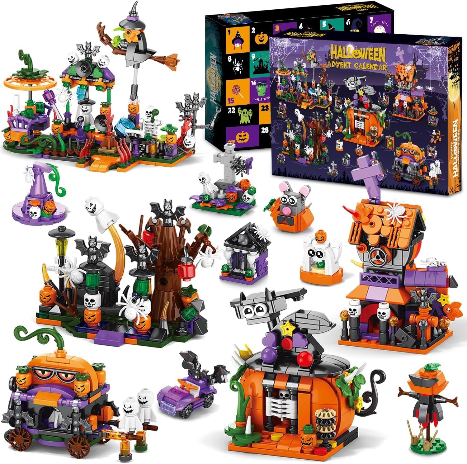 🔥HALLOWEEN PRE-SEASON 49% OFF🔥- 31 Day Halloween Advent Brick Festival Calendar